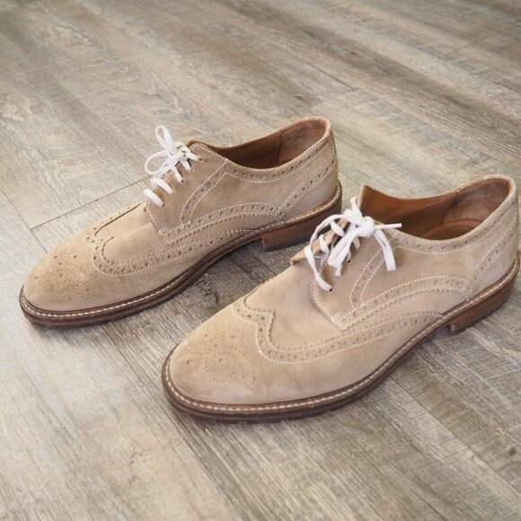 Johnston & Murphy Suede Wingtip Lace-up Derby sz 11 - Picture 2 of 8